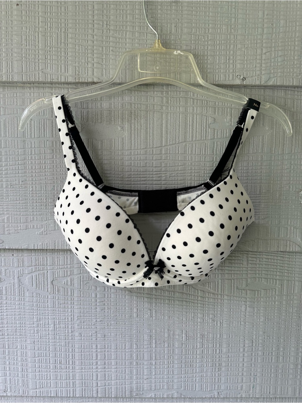 Victoria’s Secret Body by Victoria No wires Polka Dot Bra |Black White NWT~34D
